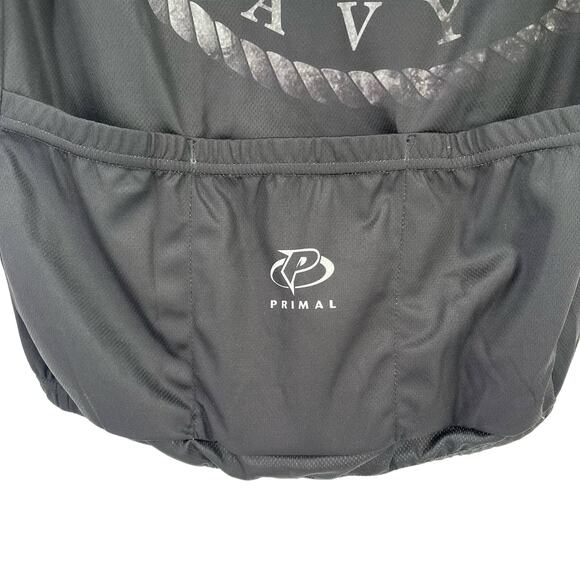 PRIMAL USN US Navy Cycling Jersey Mens Size Small Black White Yellow - Picture 8 of 10